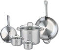 ELO 9506350 Cookware Set 5 Pieces 2 Frying Pans 24 and 32 cm and 3 Saucepans 12 14 and 26 cm Elo Profi Citrine Stainless Steel Induction