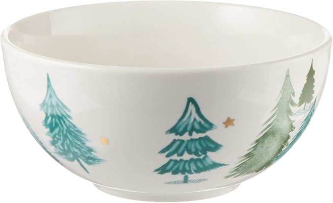 Lenox 880067 Balsam Lane 4-Piece All-Purpose Bowl Set Christmas Drinkware Holiday Hosting