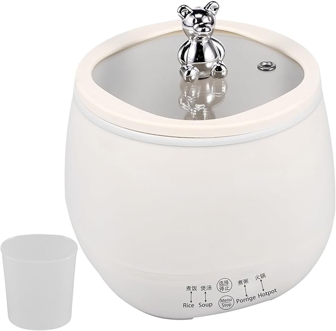 THEGA 1.8L Electric Rice Cooker 18 Minutes Fast Cooking Rice Cooker for 1-6 People with Keep Warm Function Automatic Cooking Non-Stick Inner Pot Measuring Cup for Home Cooking(White)