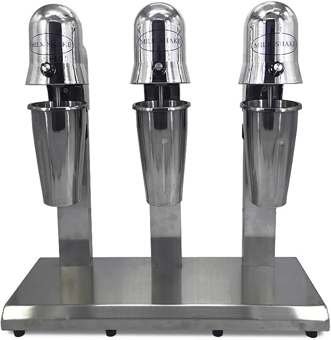 Electric Milkshake Maker Ice Cream Mixer Machines 110V Commercial Drink Smoothie Blender for Coffee Shops Tea Stores to Making Fruit Tea Coffee Stirred Drinks (3 Head 800ml)