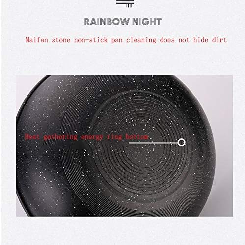 JSEIAJB Cookware Set Kitchen Soup Saucepan Induction Safe Thickened Frying Pan with Glass Lid 2PCS/Set