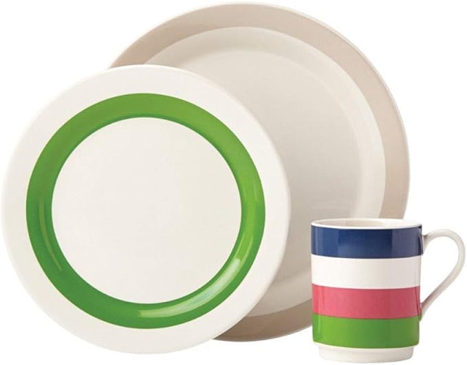 KSNY Kate Spade New York All In Good Taste Rainey Street Stripes 12-piece Dinnerware Set by Lenox new