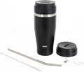 Ice Shave 2-in-1 Stainless Steel Vacuum Tumbler &amp Cordless Blender - 28oz Leak Resistant Cold 24Hrs/Ice 2 Days 120 Watts with Waterproof Charging - For Smoothies Home/Office/Car Black