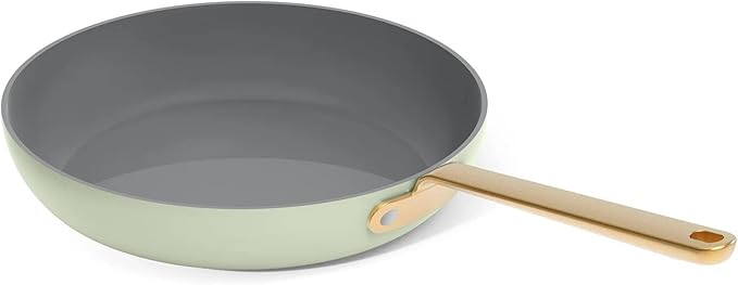 Nonstick Ceramic Cookware Set (12 Piece) Pots Frying Pans Lids and Kitchen Storage Oven Safe Pan Set &amp Compatible with All Stovetops - (Sage Green)