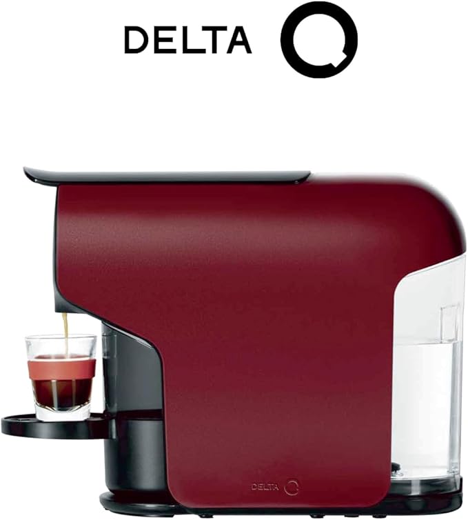 Delta Q Quick Espresso Capsule Machine – Compact Size – Works ONLY with Delta Q Pods (Red)