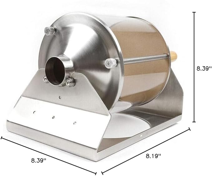 Gdrasuya10 KAKA-G400 Gas Burner Home Coffee Beans Roaster Machine Coffee Roasting Machine with Wood Handle for Cafe Shop/Home