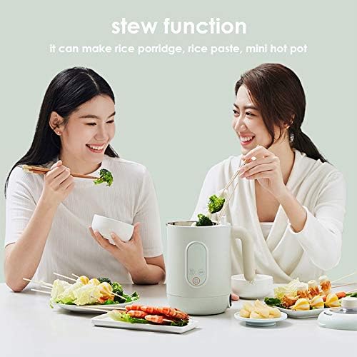 Soymilk Maker Household Mini Cooker Multi Functions Food Blender Convenient Hot Pot Food Mixer(Gray)
