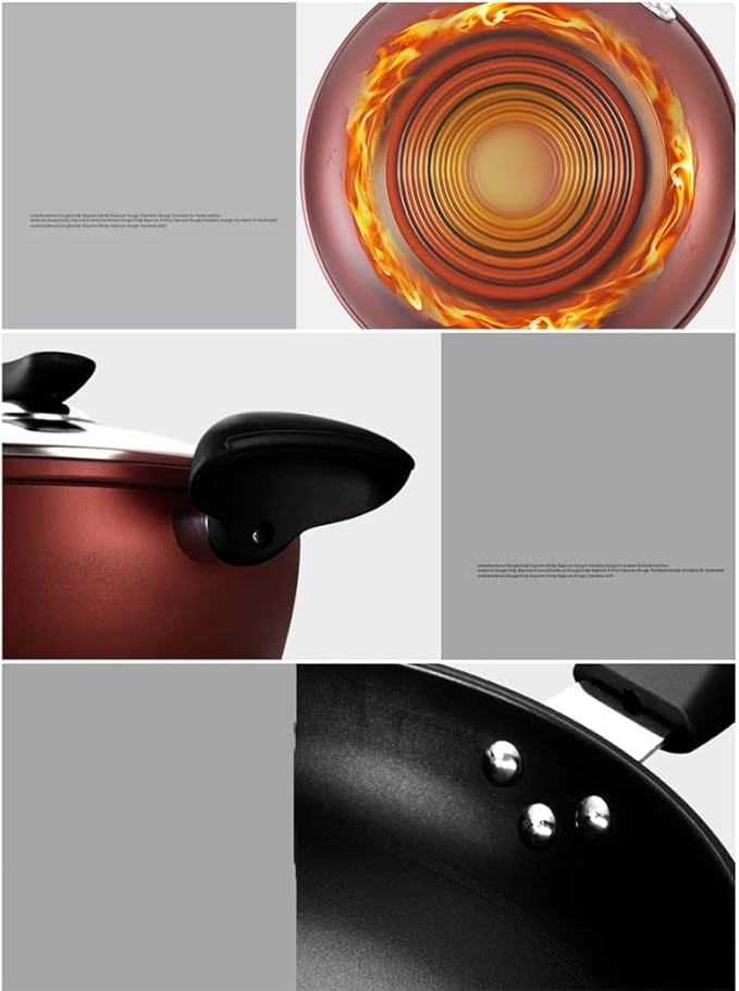 Non-Stick Pan 5-Piece Set Cooker Suitable for Household Wok Cookware Combination Pot Cooking Cookware Set