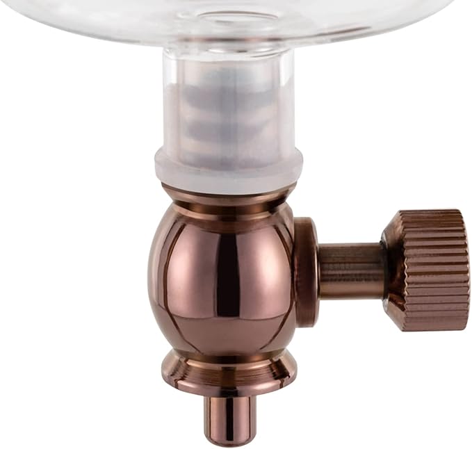 600ml Drip Coffee Maker Siphon Coffee Pot Stainless Steel and Borosilicate Glass Coffee Pot Maker with Stand for 6-8 People Gold