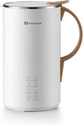 OK MOKKOM Automatic Nut Milk Maker 20 oz Soy Milk Maker Homemade Almond Oat Coconut Soy Plant-Based Milk Dairy Free Beverages Almond Milk Maker with Delay Start/Boild Water/Self Clean - White