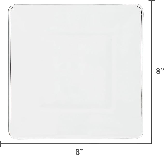 12-Piece Square Clear Glass Dinnerware Set