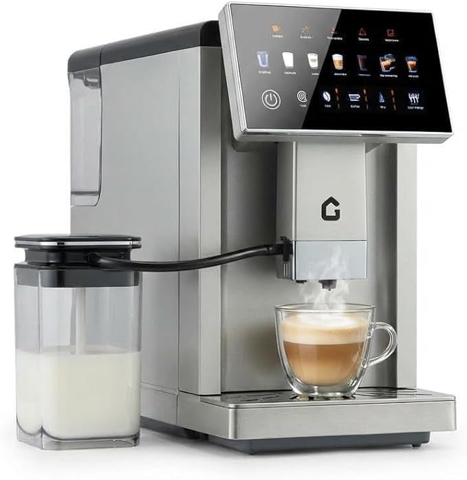  Espresso Coffee Maker Espresso Machine with Removable BrewerGrinder Adjustable Coarseness/Flavor 3-Level Coffee/Milk VolumeDetachable Milk Tank for Women or Men