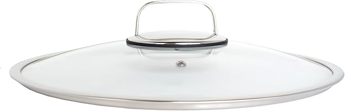 LIVWELL DiamondClad 14-Inch Glass Lid for Hybrid Cookware Set - Kitchen Gifts - Pots and Pan Set - Cooking and Dining - 14-Inch Lid for Pans - Universal Cover - Pot Covers for Cooking