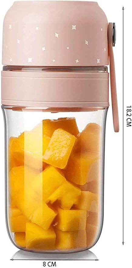 Portable Blender for Shakes and Smoothies Personal Mini Blender Bottles Handheld Smoothie Juicer Makers with USB Rechargeable for Home Travel Office (Color : Pink) (Blue)