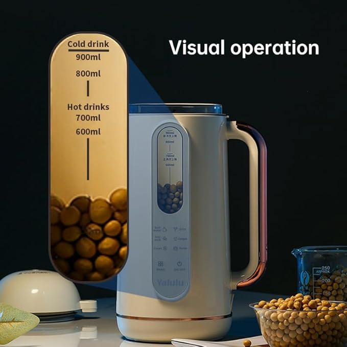 Automatic Nut Milk Maker Machine &amp Almond Milk MakerSelf-Cleaning Multifunctional SoyOatCoconut MilkOat MilkJuice &amp Porridge MakerDelay Start&amp12H Keep Warm/Boil Water/Low-Noise