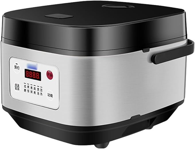 Rice Cookers Household Intelligent Rice Cooker Multifunctional Can Be Booked Steaming Rice Cooker 5L Non-Stick Square Rice Cooker Rice Maker(4L)