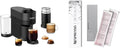 Nespresso Vertuo Pop+ Coffee and Espresso Machine by De'Longhi with Aeroccino Milk Frother Liquorice Black Descaling Kit