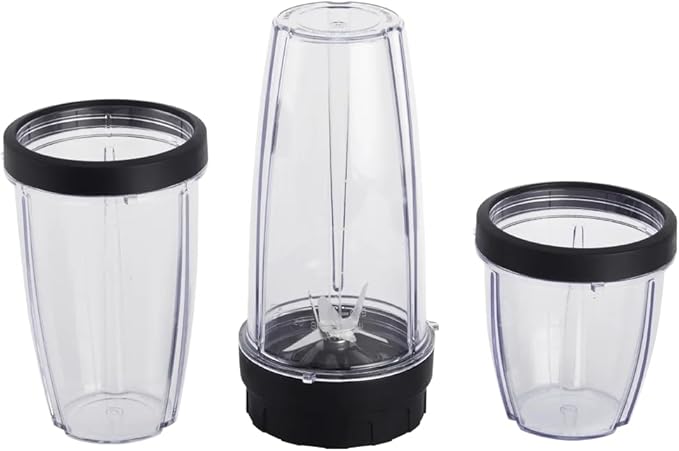 10-Piece Personal Blender Set 300W High-Speed Blender with 3 Jars (10oz 16oz 18oz) Stainless Steel Blades Travel Lids Portable &amp Compact Easy to Clean Black