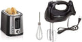 Hamilton Beach 2 Slice Extra Wide Slot Toaster with Bagel &amp Defrost Settings Shade Selector Toast Boost Auto Shutoff Black &amp Stainless Steel (22633) and Hamilton Beach 6-Speed Electric Han