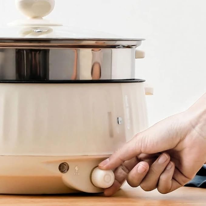 Multifunction 1.7L Single/Double Layer Rice Cooker Non-Stick 1-2 People Household Rice Cookers Pan Hot Pot (Color : B Size : One Size) (A One Size)