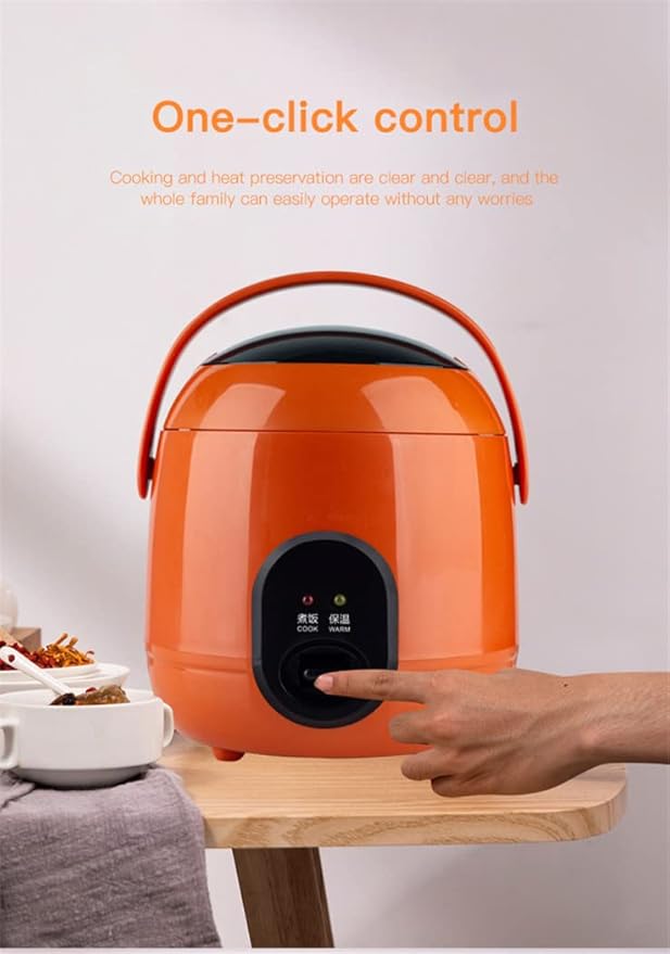 1.2L Mini Rice Cooker And Steamer Electric Cute Rice Cooker With 2 Layers Heating Multifunction 2-3 Person Kitchen Cooker (Red)