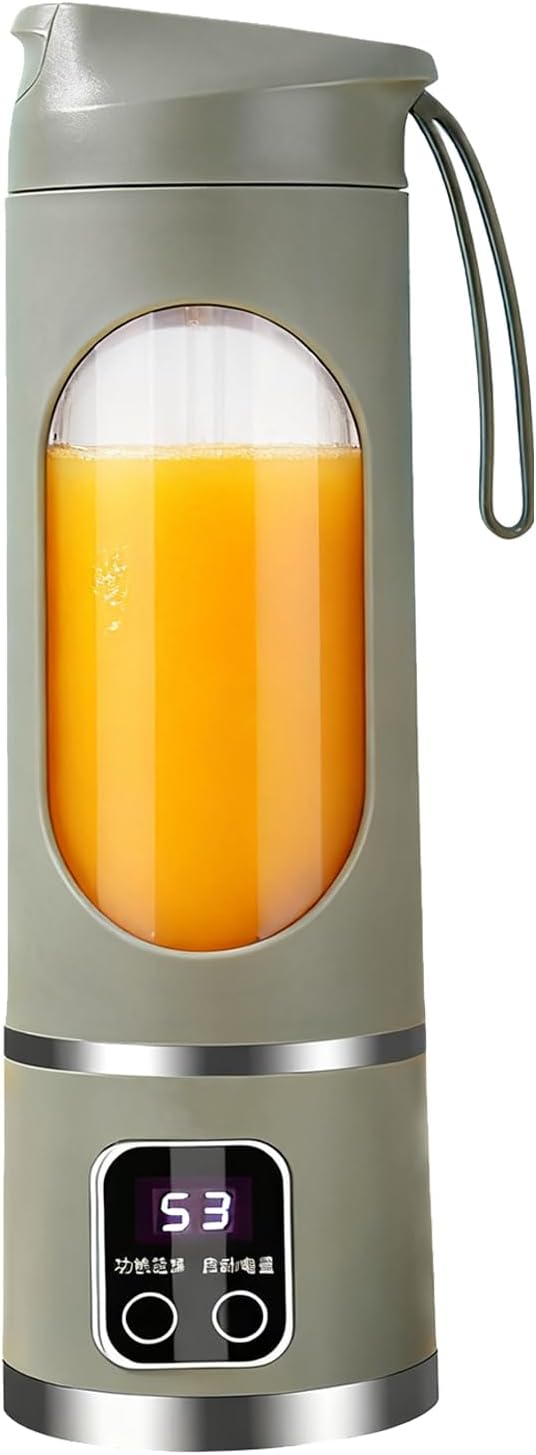 Portable Juicer | 450ml Wireless Mixer with LED DisplayPortable Blender Cup | for Home Gym Kitchen Beach School Camping Hiking Picnic Vacation Apartment Dorm