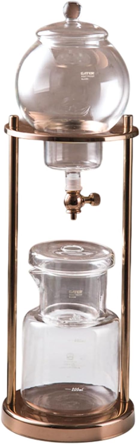 Cold Brew Drip Tower Iced Coffee Cold Brew Coffee Drip Tower Cold Brew Maker Manual Cold Brew Coffee Ice Drip Coffee Maker Large Capacity Cold Brew Coffee Maker for Commercial(Size:600mlColor:A)