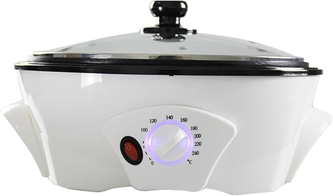 800G Electric Coffee Roaster Machine Coffee Bean Burner with Adjustable Temperature And Timer 0-240℃ Perfect For Coffee Lovers Non-Stick Pan And Easy To Use