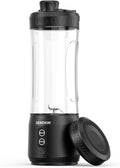 DENOKIN Portable Blender Cordless 20oz Vessel Personal Blender for Shakes &amp Smoothies with On Go Lid &amp Sip Lid Small Mixer for Kitchen Home Travel