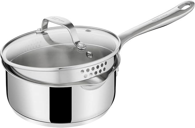 Jamie Oliver by Tefal Cook's Direct Stainless Steel 5 Piece Cookware Set – – E304S544
