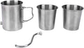 Keenso Coffee Maker Stainless Steel Pour Over Coffee Maker with Foldable Kettle and 2 Cups for Camping and Picnics