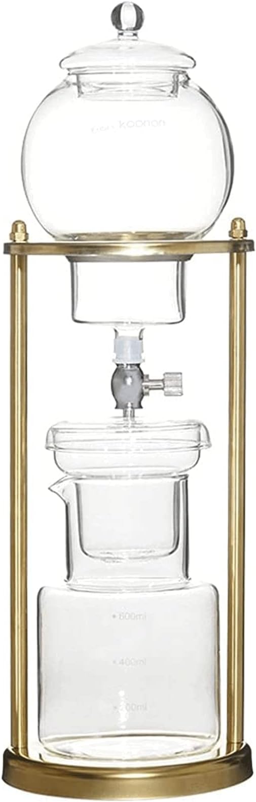 Beverage Equipment Creative Cold Brew Coffee Maker Modern Siphon Coffee Maker with Stainless Steel Rack High Translucent Glass Coffee Maker Siphon Coffee Maker Gold-
