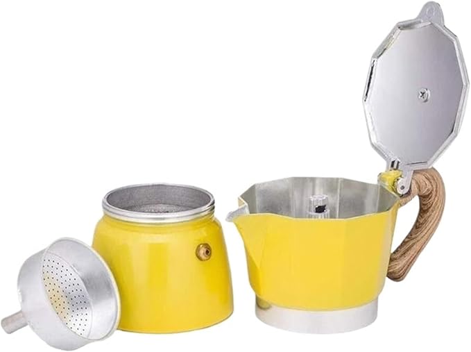 G6KA 3/6 Cup Stovetop Coffee Maker 150/300ml Brewer With Heat Resistant Handle(6 cups 300ml)