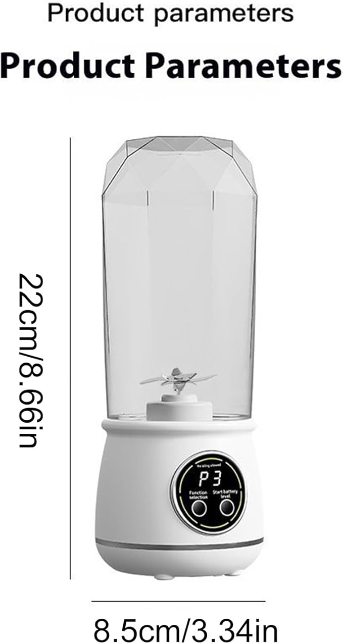 Travel Blender - Compact Cordless Juicer Bottle for Smoothies &amp Smoothies | 550ml Rechargeable Portable Blender Cup with Leakproof Design Great for Fruits Vegetables Gym