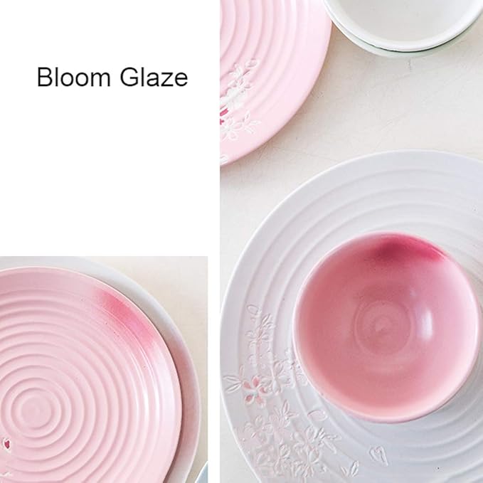 Ceramics Dinnerware Set with 34 PiecesBowl/Dish/Spoon|Dinner SetsCherry Blossom Pattern Porcelain Combination Set