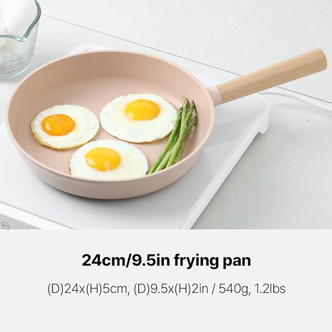 CZ Peach IH Induction Pot Induction 7-piece cookware set pink