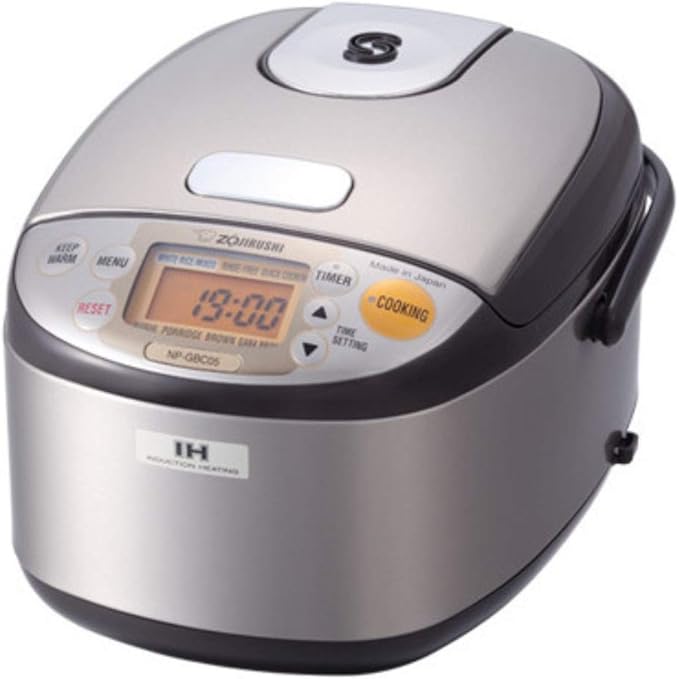 Zojirushi NP-GBC05XT Induction Heating System Rice Cooker and Warmer 0.54 L Stainless Dark Brown