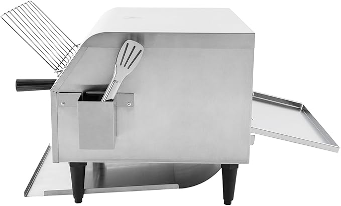 Commercial Conveyor Toaster Heavy Duty Conveyor Toaster with Storage Box 300 Slices/h Commercial Toaster for Restaurant Bun Bagel Bread Heavy Duty Conveyor Toaster