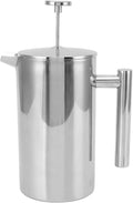French Press Coffee Maker French Press Stainless Steel Double Wall Teapot Hand Brewed Coffee Press with Filter Screen for Home Camping (1000ml)