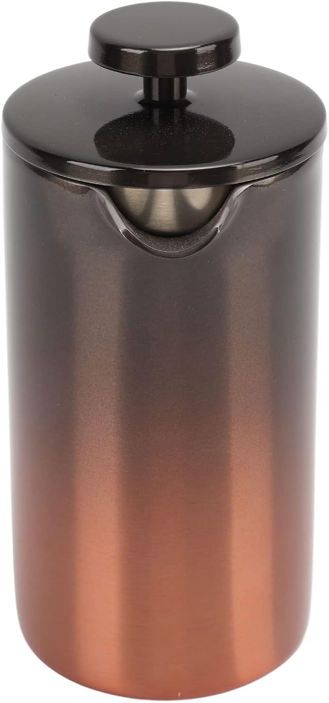 French Press Coffee Maker 304 Stainless Steel Coffee Press with Filter Double Layer Gradient Ramp Dishwasher Safe Coffee Pot (350ml)