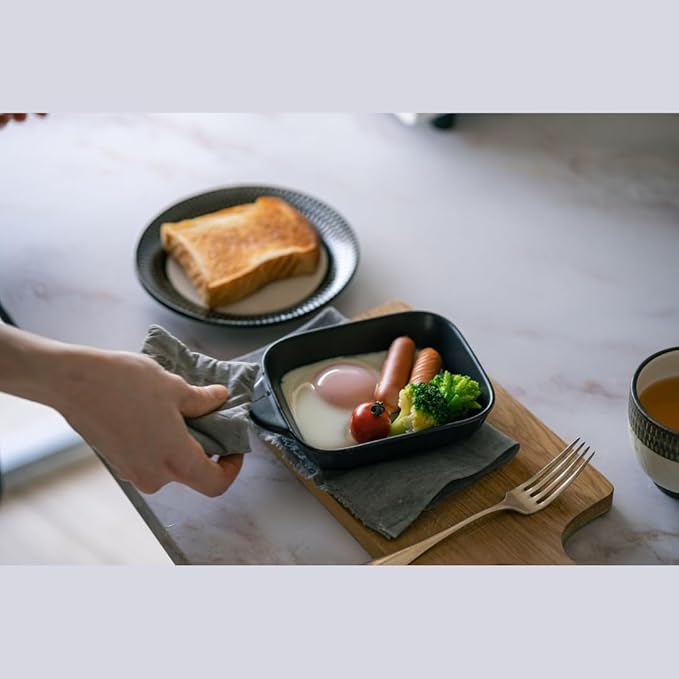 Banko Ware Saji Pottery Heat Resistant Toaster Pan Black