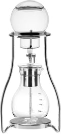 DIY Ice Coffee Brew Tower Ice Drip Coffee Maker with 800ml Glass Pot Stainless Steel Rack Flow Rate Control Valve for Making 6-8 Cup Gift for Coffee Lovers