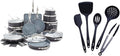 GreenPan Valencia Pro Hard Anodized Healthy Ceramic Nonstick 22 Piece Cookware Pots &amp Pans Set &amp 5 Piece Cooking Utensil Set Flexible Nonstick Silicone Stain-Free Tongs Turner Spatula