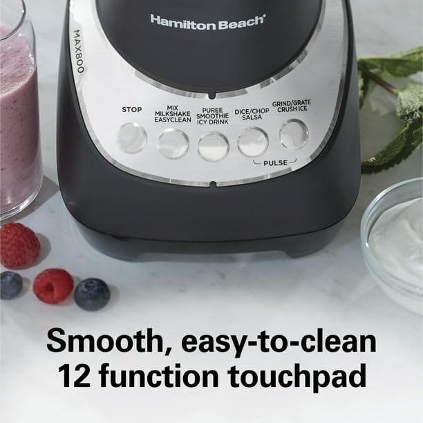 Wave Action Quiet Blender 48 Oz. Glass Jar 12 Blending Functions Black 53530F ICE-CRUSHING POWER ULTRA-SMOOTH RESULTS WITH PATENTED WAVE~ACTION SYSTEM