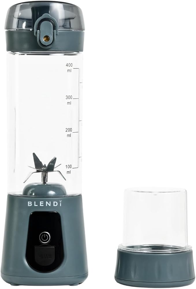 BLENDi Pro+ Portable Blender (New 2025 Model 17.5oz Gray) – Upgraded Ice Crushing 120W Motor USB-C Rechargeable Cordless Personal Blender for Smoothies &amp Shakes – BPA-FreeTravel-Friendly