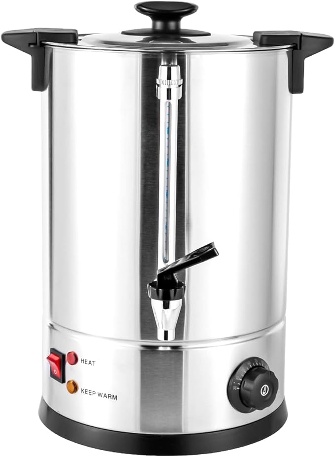 Industrial Coffee Maker Coffee Urns Premium Commercial Coffee Machine Large Stainless Steel Coffee Maker Automatic Coffee Brewing Thermostable Design (12L/3.17Gal)