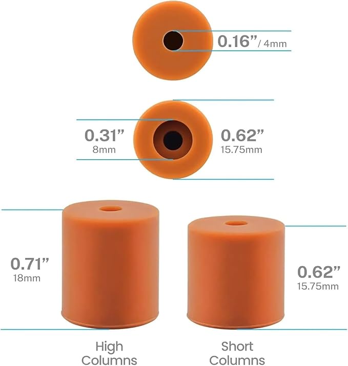 for Creality 8PCS Silicone Leveling Column Solid Bed Bracket Hot Bed Leveling Cap Stability Suitable for Ender-3/Ender 3 Pro/Ender3