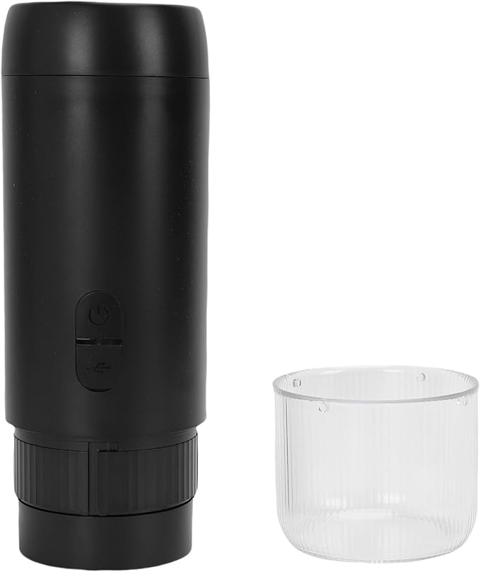 Portable Machine 20Bar High Pressure Automatic Coffee Maker with Dual Mode for Ground Coffee and Capsules 1500mAh Rechargeable for Camping Travel Office