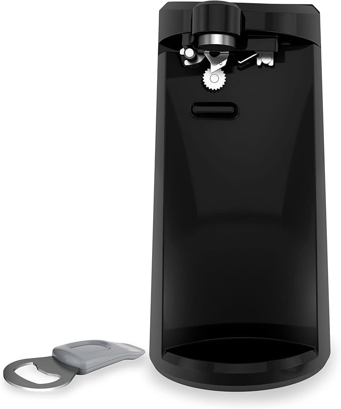 BLACK+DECKER 4-Slice Toaster Extra-Wide Black TR1410BD10.91x11.54x7.71 &amp EasyCut Extra-Tall Can Opener with Knife Sharpener and Bottle Opener Black EC500B-T