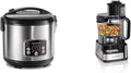 Hamilton Beach 14-Cup Digital Rice Cooker Steamer &amp 12-Cup Stack &amp Snap Food Processor Bundle (37548 70725A)
